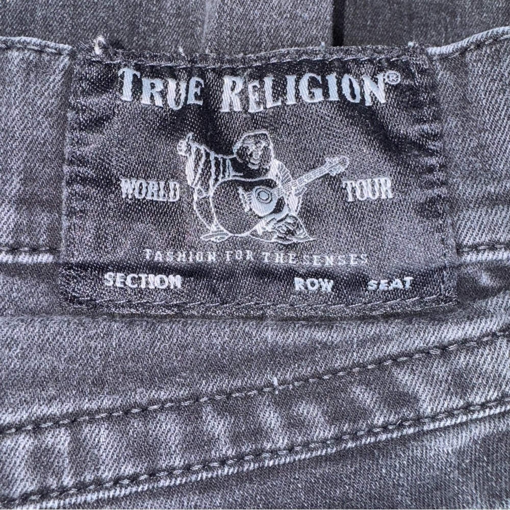 True Religion Men’s Jeans size 31 Faded Black Rocco Relaxed Skinny Straight Leg - Picture 4 of 7